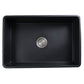 Nantucket Sinks Vineyard 30" Fireclay Farmhouse Apron Black Kitchen Sink