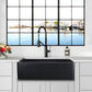 Nantucket Sinks Vineyard 30" Fireclay Farmhouse Apron Black Kitchen Sink