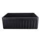 Nantucket Sinks Vineyard 30" Fireclay Farmhouse Apron Black Kitchen Sink