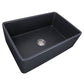 Nantucket Sinks Vineyard 30" Fireclay Farmhouse Apron Black Kitchen Sink