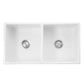 Nantucket Sinks Vineyard 33" Double Bowl Farmhouse Fireclay Kitchen Sink With Grapes Vine Motif Apron