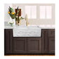 Nantucket Sinks Vineyard 33" Double Bowl Farmhouse Fireclay Kitchen Sink With Grapes Vine Motif Apron