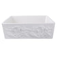 Nantucket Sinks Vineyard 33" Farmhouse Fireclay Kitchen Sink With Grapes Vine Motif Apron