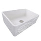 Nantucket Sinks Vineyard 33" Farmhouse Fireclay Kitchen Sink With Grapes Vine Motif Apron