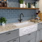 Nantucket Sinks Vineyard 33" Farmhouse Fireclay Kitchen Sink With Grapes Vine Motif Apron