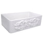Nantucket Sinks Vineyard 33" Farmhouse Fireclay Kitchen Sink With Grapes Vine Motif Apron