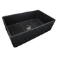 Nantucket Sinks Vineyard 33" Fireclay Farmhouse Apron Black Kitchen Sink
