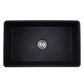 Nantucket Sinks Vineyard 33" Fireclay Farmhouse Apron Black Kitchen Sink