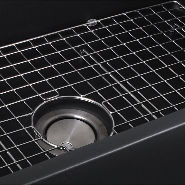 Nantucket Sinks Vineyard 33" Fireclay Farmhouse Apron Black Kitchen Sink