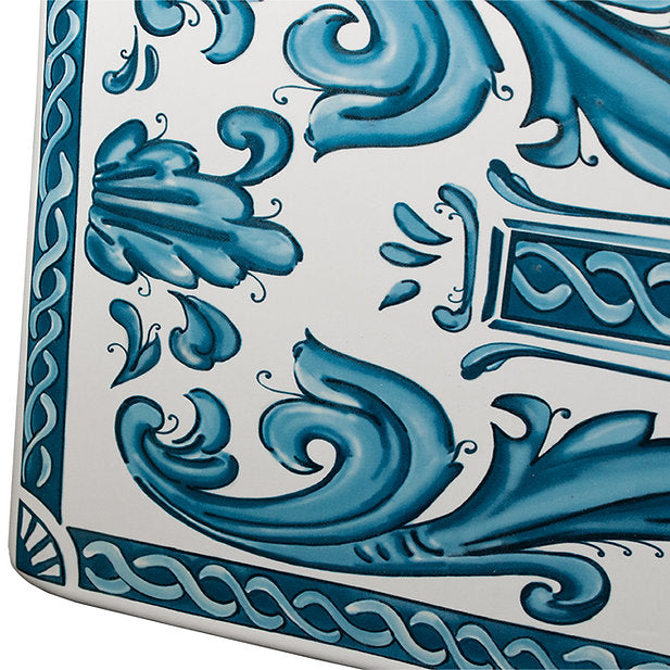 Nantucket Sinks Vineyard 33" Porcelain Enamel Glaze Fireclay Farmhouse Apron Rectangle White/Blue Sink