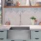 Nantucket Sinks Vineyard Collection 23" Rectangle Undermount Porcelain Enamel Glaze Grey Fireclay Single Bowl Farmhouse Apron Kitchen Sink With Concrete Finish