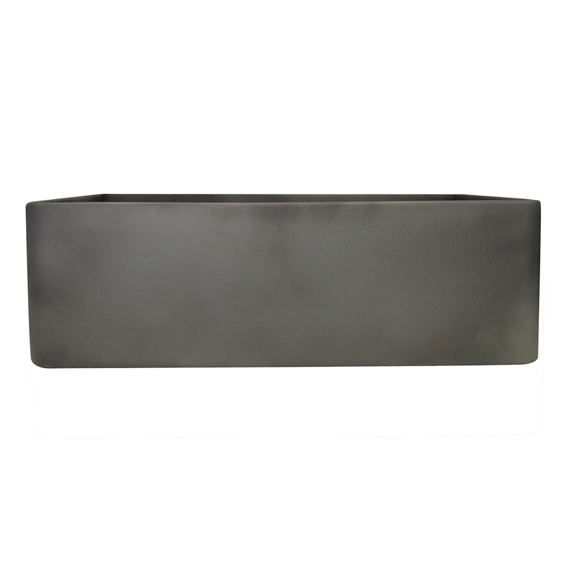 Nantucket Sinks Vineyard Collection 30" Rectangle Undermount Porcelain Enamel Glaze Concrete Grey Fireclay Single Bowl Farmhouse Apron Kitchen Sink With Concrete Finish