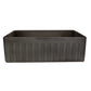 Nantucket Sinks Vineyard Collection 30" Rectangle Undermount Porcelain Enamel Glaze Concrete Grey Fireclay Single Bowl Farmhouse Apron Kitchen Sink With Concrete Finish