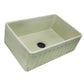 Nantucket Sinks Vineyard Collection 30" Rectangle Undermount Porcelain Enamel Glaze Light Green Fireclay Single Bowl Farmhouse Apron Kitchen Sink With Shabby Green Finish