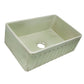 Nantucket Sinks Vineyard Collection 30" Rectangle Undermount Porcelain Enamel Glaze Light Green Fireclay Single Bowl Farmhouse Apron Kitchen Sink With Shabby Green Finish