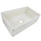 Nantucket Sinks Vineyard Collection 30" Rectangle Undermount Porcelain Enamel Glaze Pale Yellow Fireclay Single Bowl Farmhouse Apron Kitchen Sink With Shabby Straw Finish