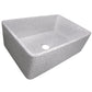 Nantucket Sinks Vineyard Collection 30" Rectangle Undermount Porcelain Enamel Glaze Various neutrals Fireclay Single Bowl Farmhouse Apron Kitchen Sink With Pietra Sarda Finish