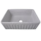 Nantucket Sinks Vineyard Collection 30" Rectangle Undermount Porcelain Enamel Glaze Various neutrals Fireclay Single Bowl Farmhouse Apron Kitchen Sink With Pietra Sarda Finish