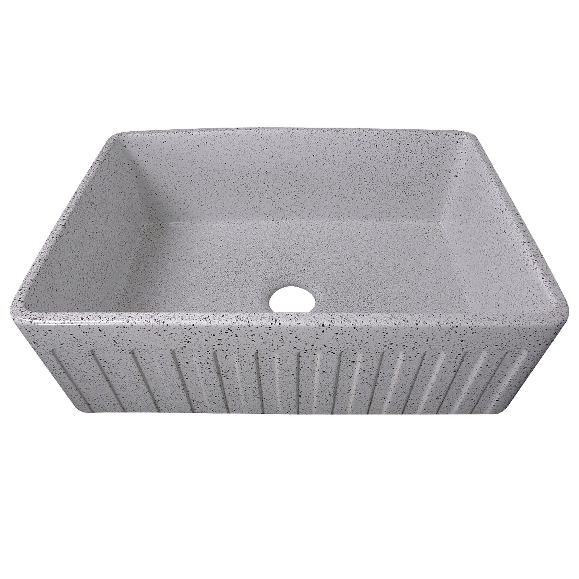 Nantucket Sinks Vineyard Collection 30" Rectangle Undermount Porcelain Enamel Glaze Various neutrals Fireclay Single Bowl Farmhouse Apron Kitchen Sink With Pietra Sarda Finish