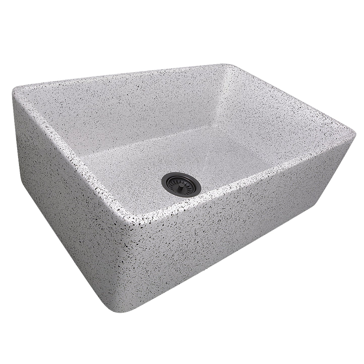 Nantucket Sinks Vineyard Collection 30" Rectangle Undermount Porcelain Enamel Glaze Various neutrals Fireclay Single Bowl Farmhouse Apron Kitchen Sink With Pietra Sarda Finish