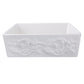 Nantucket Sinks Vineyard Collection 30" Rectangle Undermount Porcelain Enamel Glaze White Fireclay Single Bowl Farmhouse Kitchen Sink With Grapes Apron