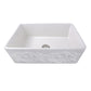 Nantucket Sinks Vineyard Collection 30" Rectangle Undermount Porcelain Enamel Glaze White Fireclay Single Bowl Farmhouse Kitchen Sink With Grapes Apron
