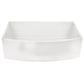 Nantucket Sinks Vineyard Collection 33" Rectangle Arched Front Undermount Porcelain Enamel Glaze White Fireclay Single Bowl Farmhouse Kitchen Sink With Curved Apron