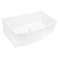 Nantucket Sinks Vineyard Collection 33" Rectangle Arched Front Undermount Porcelain Enamel Glaze White Fireclay Single Bowl Farmhouse Kitchen Sink With Curved Apron