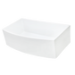 Nantucket Sinks Vineyard Collection 33" Rectangle Arched Front Undermount Porcelain Enamel Glaze White Fireclay Single Bowl Farmhouse Kitchen Sink With Curved Apron