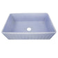 Nantucket Sinks Vineyard Collection 33" Rectangle Undermount Porcelain Enamel Glaze Light Blue Fireclay Single Bowl Farmhouse Apron Kitchen Sink With Shabby Sugar Finish