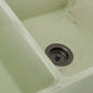 Nantucket Sinks Vineyard Collection 33" Rectangle Undermount Porcelain Enamel Glaze Light Green Fireclay Double Bowl Farmhouse Apron Kitchen Sink With Shabby Green Finish