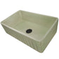 Nantucket Sinks Vineyard Collection 33" Rectangle Undermount Porcelain Enamel Glaze Light Green Fireclay Single Bowl Farmhouse Apron Kitchen Sink With Shabby Green Finish