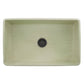 Nantucket Sinks Vineyard Collection 33" Rectangle Undermount Porcelain Enamel Glaze Light Green Fireclay Single Bowl Farmhouse Apron Kitchen Sink With Shabby Green Finish