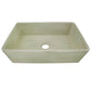 Nantucket Sinks Vineyard Collection 33" Rectangle Undermount Porcelain Enamel Glaze Light Green Fireclay Single Bowl Farmhouse Apron Kitchen Sink With Shabby Green Finish