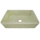 Nantucket Sinks Vineyard Collection 33" Rectangle Undermount Porcelain Enamel Glaze Light Green Fireclay Single Bowl Farmhouse Apron Kitchen Sink With Shabby Green Finish