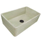 Nantucket Sinks Vineyard Collection 33" Rectangle Undermount Porcelain Enamel Glaze Light Green Fireclay Single Bowl Farmhouse Apron Kitchen Sink With Shabby Green Finish
