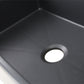 Nantucket Sinks Vineyard Collection 33" Rectangle Undermount Porcelain Enamel Glaze Matte Black Fireclay Single Bowl Farmhouse Apron Kitchen Sink With Waves Apron