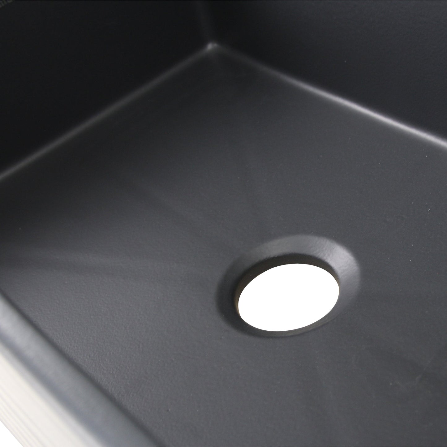 Nantucket Sinks Vineyard Collection 33" Rectangle Undermount Porcelain Enamel Glaze Matte Black Fireclay Single Bowl Farmhouse Apron Kitchen Sink With Waves Apron