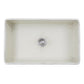 Nantucket Sinks Vineyard Collection 33" Rectangle Undermount Porcelain Enamel Glaze Pale Yellow Fireclay Single Bowl Farmhouse Apron Kitchen Sink With Shabby Straw Finish