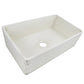 Nantucket Sinks Vineyard Collection 33" Rectangle Undermount Porcelain Enamel Glaze Pale Yellow Fireclay Single Bowl Farmhouse Apron Kitchen Sink With Shabby Straw Finish