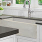 Nantucket Sinks Vineyard Collection 33" Rectangle Undermount Porcelain Enamel Glaze Pale Yellow Fireclay Single Bowl Farmhouse Apron Kitchen Sink With Shabby Straw Finish