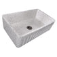 Nantucket Sinks Vineyard Collection 33" Rectangle Undermount Porcelain Enamel Glaze Various neutrals Fireclay Single Bowl Farmhouse Apron Kitchen Sink With Pietra Sarda Finish