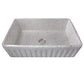 Nantucket Sinks Vineyard Collection 33" Rectangle Undermount Porcelain Enamel Glaze Various neutrals Fireclay Single Bowl Farmhouse Apron Kitchen Sink With Pietra Sarda Finish