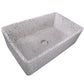 Nantucket Sinks Vineyard Collection 33" Rectangle Undermount Porcelain Enamel Glaze Various neutrals Fireclay Single Bowl Farmhouse Apron Kitchen Sink With Pietra Sarda Finish