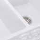 Nantucket Sinks Vineyard Collection 33" Rectangle Undermount Porcelain Enamel Glaze White Fireclay Double Bowl Farmhouse Apron Kitchen Sink With Filigree Apron