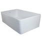 Nantucket Sinks Vineyard Collection 33" Rectangle Undermount Porcelain Enamel Glaze White Fireclay Single Bowl Farmhouse Kitchen Sink With Waves Apron