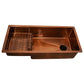 Nantucket Sinks X Studio Dearborn Smooth Copper Undermount Rectangular Kitchen Sink