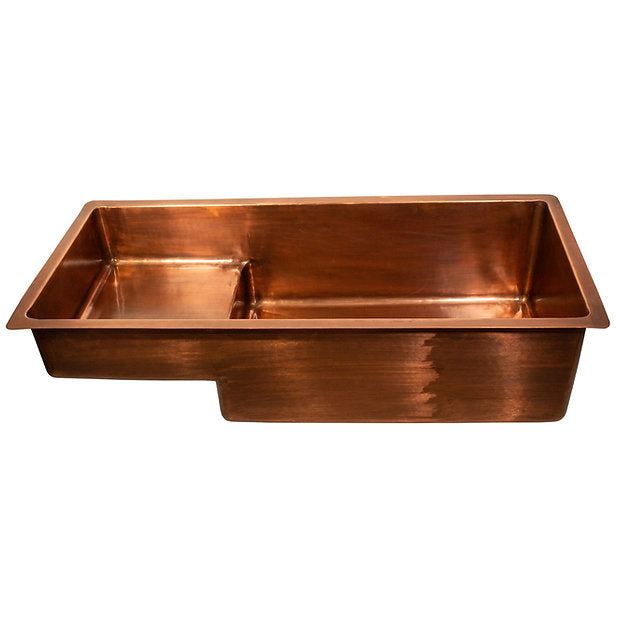 Nantucket Sinks X Studio Dearborn Smooth Copper Undermount Rectangular Kitchen Sink