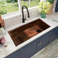 Nantucket Sinks X Studio Dearborn Smooth Copper Undermount Rectangular Kitchen Sink