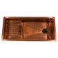 Nantucket Sinks X Studio Dearborn Smooth Copper Undermount Rectangular Kitchen Sink